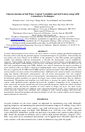 Cover page: Characterization of soil water content variability and soil texture using GPR groundwave techniques