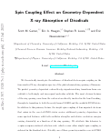 Cover page: Spin Coupling Effect on Geometry-Dependent X‑Ray Absorption of Diradicals