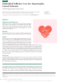 Cover page: Embedded Palliative Care for Amyotrophic Lateral Sclerosis: A Pilot Program and Lessons Learned.