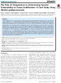 Cover page: The Role of Temperature in Determining Species' Vulnerability to Ocean Acidification: A Case Study Using Mytilus galloprovincialis