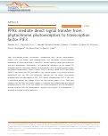 Cover page: PPKs mediate direct signal transfer from phytochrome photoreceptors to transcription factor PIF3