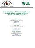 Cover page: Dose: Comparison of 6 and 12 Nutrition and Physical Activity Sessions Targeting Middle School Adolescents