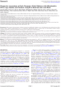 Cover page: Prospective Associations of Early Pregnancy Metal Mixtures with Mitochondria DNA Copy Number and Telomere Length in Maternal and Cord Blood