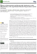 Cover page: Impacts of Bacteriostatic and Bactericidal Antibiotics on the Mitochondria of the Age-Related Macular Degeneration Cybrid Cell Lines.