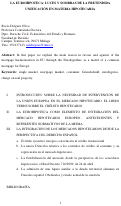 Cover page: LA EUROHIPOTECA: LUCES Y SOMBRAS DE LA PRETENDIDA UNIFICACIÓN EN MATERIA HIPOTECARIA