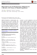 Cover page: Rituximab in B-Cell Hematologic Malignancies: A Review of 20 Years of Clinical Experience