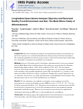 Cover page: Longitudinal associations between objective and perceived healthy food environment and diet: The Multi-Ethnic Study of Atherosclerosis