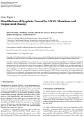 Cover page: Mandibuloacral Dysplasia Caused by LMNA Mutations and Uniparental Disomy