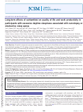 Cover page: Long-term effects of solriamfetol on quality of life and work productivity in participants with excessive daytime sleepiness associated with narcolepsy or obstructive sleep apnea.