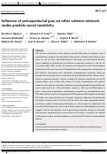 Cover page: Influence of periaqueductal gray on other salience network nodes predicts social sensitivity