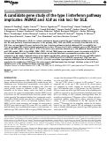 Cover page: A candidate gene study of the type I interferon pathway implicates IKBKE and IL8 as risk loci for SLE