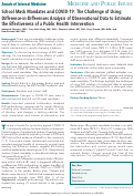 Cover page: School Mask Mandates and COVID-19: The Challenge of Using Difference-in-Differences Analysis of Observational Data to Estimate the Effectiveness of a Public Health Intervention