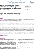 Cover page: Effects of intramuscular sedation with alfaxalone and butorphanol on echocardiographic measurements in healthy cats.