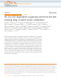 Cover page: An iron (II) dependent oxygenase performs the last missing step of plant lysine catabolism