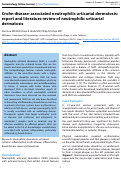 Cover page: Crohn disease-associated neutrophilic urticarial dermatosis: report and literature review of neutrophilic urticarial dermatosis