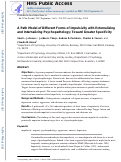 Cover page: A path model of different forms of impulsivity with externalizing and internalizing psychopathology: Towards greater specificity