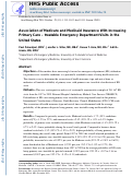 Cover page: Association of Medicare and Medicaid Insurance With Increasing Primary Care–treatable Emergency Department Visits in the United States