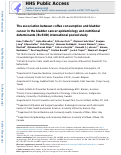 Cover page: The association between coffee consumption and bladder cancer in the bladder cancer epidemiology and nutritional determinants (BLEND) international pooled study