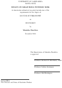 Cover page: Essays on Measuring Systemic Risk