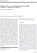 Cover page: Modeled winter sea ice variability and the North Atlantic Oscillation: a multi-century perspective