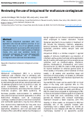 Cover page: Reviewing the use of imiquimod for molluscum contagiosum