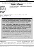 Cover page: The Effect of Hospital Boarding on Emergency Medicine Residency Productivity