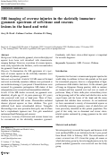 Cover page: MR imaging of overuse injuries in the skeletally immature gymnast: spectrum of soft-tissue and osseous lesions in the hand and wrist