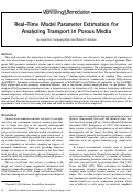 Cover page: Real-Time Model Parameter Estimation for Analyzing Transport in Porous Media