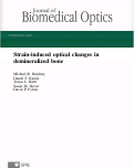 Cover page: Strain-induced optical changes in demineralized bone.