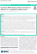 Cover page: Secretory RING finger proteins function as effectors in a grapevine galling insect