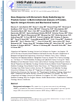 Cover page: Dose–response with stereotactic body radiotherapy for prostate cancer: A multi-institutional analysis of prostate-specific antigen kinetics and biochemical control