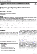 Cover page: Establishing a Care Continuum for Cardiometabolic Conditions for Patients with Serious Mental Illness