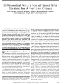 Cover page: Differential virulence of West Nile strains for American crows