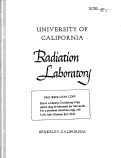 Cover page: The Metabolism of Sodium Isobutyrate-1-C14 and Sodium Isocaptoate-1-C14 in the Rat