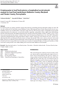 Cover page: Growing pains in local food systems: a longitudinal social network analysis on local food marketing in Baltimore County, Maryland and Chester County, Pennsylvania