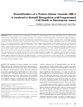 Cover page: Diversification of a Protein Kinase Cascade: IME-2 Is Involved in Nonself Recognition and Programmed Cell Death in Neurospora crassa