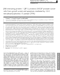 Cover page: JNK interacting protein 1 (JIP-1) protects LNCaP prostate cancer cells from growth arrest and apoptosis mediated by 12-0-tetradecanoylphorbol-13-acetate (TPA)