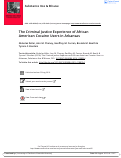 Cover page: The Criminal Justice Experience of African American Cocaine Users in Arkansas