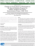 Cover page: Changes in Food Choices of Participants in the Special Diabetes Program for Indians–Diabetes Prevention Demonstration Project, 2006–2010