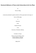 Cover page: Structural Influences of Noncovalent Interactions in the Gas Phase