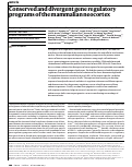 Cover page: Conserved and divergent gene regulatory programs of the mammalian neocortex.