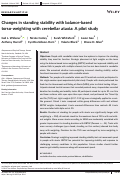 Cover page: Changes in standing stability with balance‐based torso‐weighting with cerebellar ataxia: A pilot study