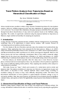 Cover page: Travel Pattern Analysis from Trajectories Based on Hierarchical Classification of Stays