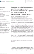 Cover page: Development of a flow cytometric panel to assess prognostic biomarkers in fine needle aspirates of canine cutaneous or subcutaneous mast cell tumors.