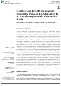 Cover page: Neglect-Like Effects on Drawing Symmetry Induced by Adaptation to a Laterally Asymmetric Visuomotor Delay