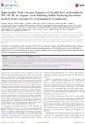 Cover page: High-Quality Draft Genome Sequence of Desulfovibrio carbinoliphilus FW-101-2B, an Organic Acid-Oxidizing Sulfate-Reducing Bacterium Isolated from Uranium(VI)-Contaminated Groundwater