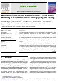 Cover page: Mechanical reliability and durability of SOFC stacks. Part II: Modelling of mechanical failures during ageing and cycling