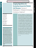 Cover page: Imaging Algorithms for Evaluating Suspected Rotator Cuff Disease: Society of Radiologists in Ultrasound Consensus Conference Statement