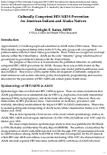 Cover page: Culturally Competent HIV/AIDS Prevention for American Indians and Alaska Natives