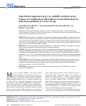 Cover page: Superficial temporal artery-to-middle cerebral artery bypass in combination with indirect revascularization in moyamoya patients ≤ 3 years of age.